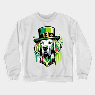 Vibrant Pudelpointer Celebrates Saint Patrick's Day Crewneck Sweatshirt